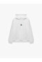 Three-Threaded, Long-Sleeved, Hooded, Pocket-Detailed, Embroidered Back Sweatshirt - 5