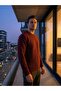 Cavalry Loose Cut O Neck Quilted Ethnic Patterned Claret Red Sweatshirt - 2