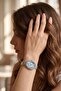 Oval Case Roman Numerals Women Wristwatch Silver Blue Color Pl-1568B5X - 2