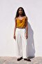 Strappy Collared Blouse - Safran - 3
