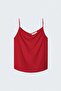 Strappy Collared Blouse - Red - 6