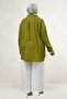 68088 Large Size Double Lyocell Tunic with Collar Accessory Detail - Oil Green - 5