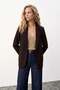 Classic Collar Long Jacket - Brown - 3