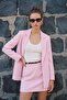 Linen Look Jacket - Pink - 3