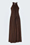 Belted Dress - Brown - 5