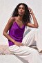 Strappy Collared Blouse - Purple - 4
