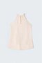 Halter Neck Blouse - Beige - 5