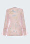 Ruffle Detailed Patterned Shirt - Pink - 6