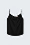 Strappy Collar Blouse - Black - 4