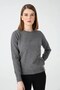 Women's Crew Neck Wool Sweater Smoked - 4