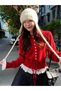 Women's Adjustable Waist, Lace Edged, Crew Neck Knitwear Basic Cardigan - 3