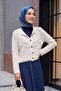 Pompom Openwork Buttoned Cardigan - 3