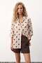 Polka Dot Patterned Shirt - Beige - 2