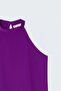 Halter Neck Blouse - Purple - 5