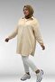 58091 Plus Size Muslin Shirt with Elastic Sleeves - Cream - 5