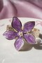 Purple Floral Bracelet-Ring Set - 4