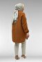 58091 Plus Size Muslin Shirt with Elastic Sleeves - Cinnamon - 5