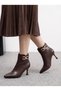 Elara Alba Women's Pointed Toe Heeled Boots 0012507 Brown Skin - 2