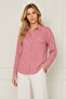Dusty Rose Viscose Shirt with Pockets New Season Basic Shirt