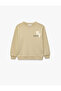 Cotton Long Sleeve Crew Neck Printed Sweatshirt - 3