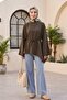 Elastic Waist, Pocketed, Wide Leg Jeans -Tint - 4