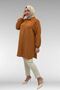 58091 Plus Size Muslin Shirt with Elastic Sleeves - Cinnamon - 4