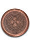 62 cm Hand Embroidered Authentic Patterned Thick Urfa Copper Tray - Bakir-Tps454