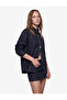 Cotton Stitching Detailed Classic Collar Snap Button Long Sleeve Denim Shirt - 2