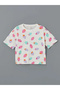 Lcw Kids Ecru Crew Neck Girls' Sleepwear Set with Shorts - 2