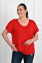 Women's V-neck Large Size T-shirt 1486-23