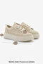 Women's Sneaker High Thick Patterned Ultra Light Sole Lace-Up Sports Shoes Tosge Beige Suede - 8