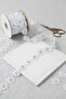 Daisy Patterned Batik Blue Guipure Lace Ribbon-Applique-Decoration- 2.5 cm Width- 9 Meters - 2