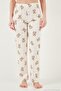 Cotton Regular Fit Patterned Crew Neck Pajamas Set Women's Pajama Set 65790784 - 6