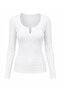 Ecru Long Sleeve Drop Neck Blouse