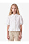 Lace Detailed Floral Appliqué Cotton Balloon Sleeve Shirt - 2