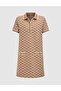 Beige A-Line Knitted Dress 50323595-Vr011 - 7