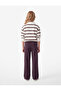 Wide Leg Printed Sweatpants with Ribbon Detail - 4