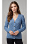 Women's openwork knit cardigan