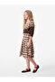Asymmetrical Cut Pleated Plaid Skirt - 2