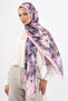 Flower-Patterned Cotton Shawl, Imported Fabric, High Quality & New Season Shawl, Rosea Collection "Pink-Powder" - 2