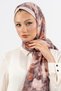 Flower-Patterned Cotton Shawl, Imported Fabric, High Quality & New Season Shawl, Rosea Collection "Beige-Beige" - 6
