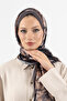 Flower Pattern Cotton Shawl, Imported Fabric, High Quality & New Season Shawl, Rosea Collection "Smoke-Late" - 5