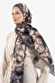 Flower Pattern Cotton Shawl, Imported Fabric, High Quality & New Season Shawl, Rosea Collection "Smoke-Late"