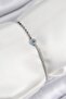 Brass Zircon Stone Evil Eye Model Crushed Chain Silver Color Women's Bracelet