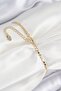 Brass Zircon Stone Rectangular Model Crush Chain Gold Color Women's Bracelet - 2