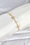 Gold Color Brass Zircon Stone Pole Star Model Elevator Women's Bracelet