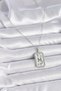 316L Steel Silver Color Chain Pisces Zodiac Sign Zircon Stone Women's Necklace - 2