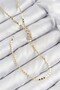Brass Zircon Stone Crushed Chain Model Gold Color Y Necklace