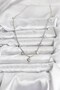Zircon Stone Polar Star Model Brass Silver Color Women's Necklace - 2