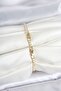 Brass Gold Color Zircon Stone Sergeant Model Waterway Women's Bracelet - 2